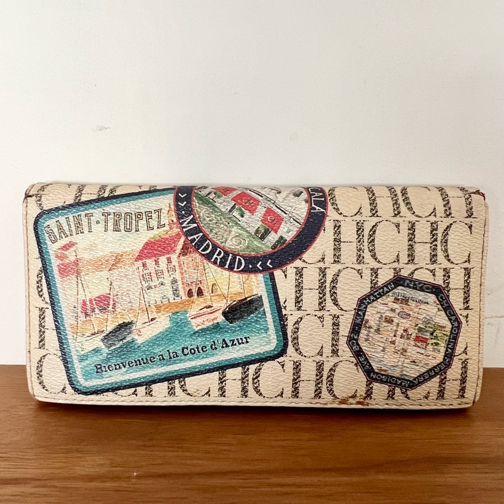 Carolina Herrera flap large wallet travel limited edition Paris London Nice